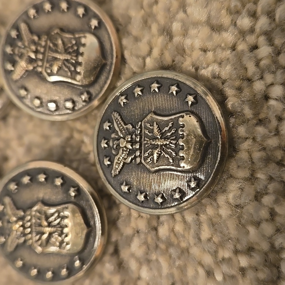Vintage Airforce Button Remakes 7 Buttons With Eagle - Picture 2 of 4